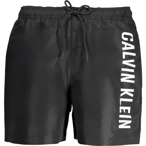 Schwarze Herren-Badeshorts mit Taschen - Calvin Klein - Modalova