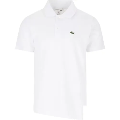 Weißes Asymmetrisches Polo Shirt mit Logo Patch , Herren, Größe: L - Comme des Garçons - Modalova