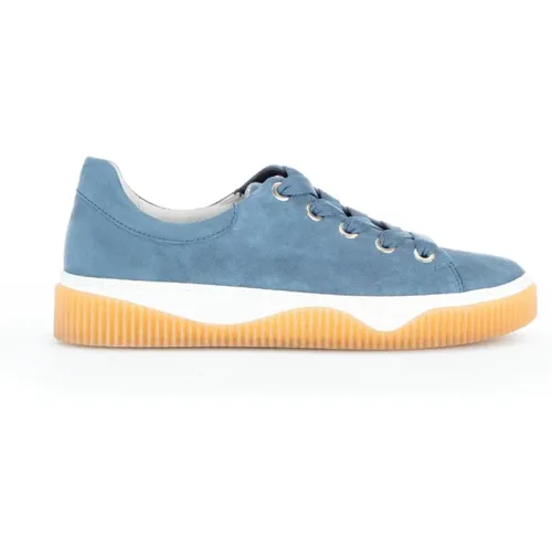 Blaue Ledersneakers Comfort Basic , Damen, Größe: 41 EU - Gabor - Modalova