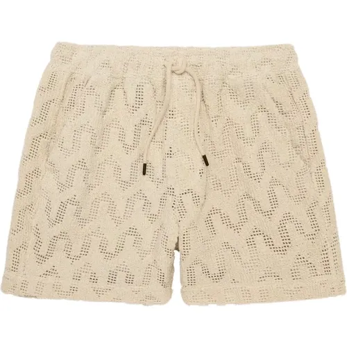 Geometric Wave Crochet Shorts , male, Sizes: L, M, XL - OAS - Modalova