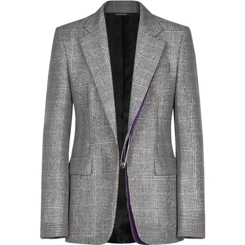 Wool Blazer for Men , male, Sizes: L - Givenchy - Modalova