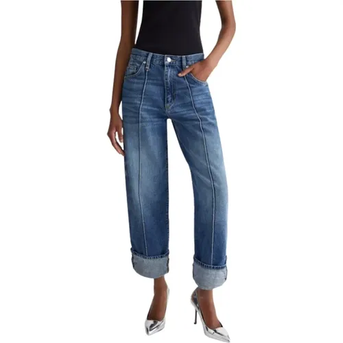 Cropped Gerades Jeans Array Large , Damen, Größe: W28 - Liu Jo - Modalova