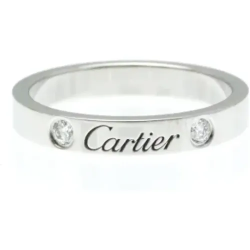 Pre-owned Platinum rings , female, Sizes: ONE SIZE - Cartier Vintage - Modalova
