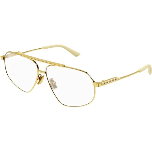 Gold Eyewear Frames , unisex, Größe: 59 MM - Bottega Veneta - Modalova