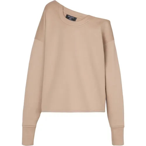 Asymmetrisches Sweatshirt aus Jersey mit freier Schulter - Balmain - Modalova