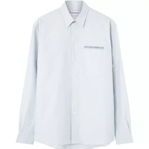 Blue Logo Miniature Shirt , male, Sizes: L - JW Anderson - Modalova