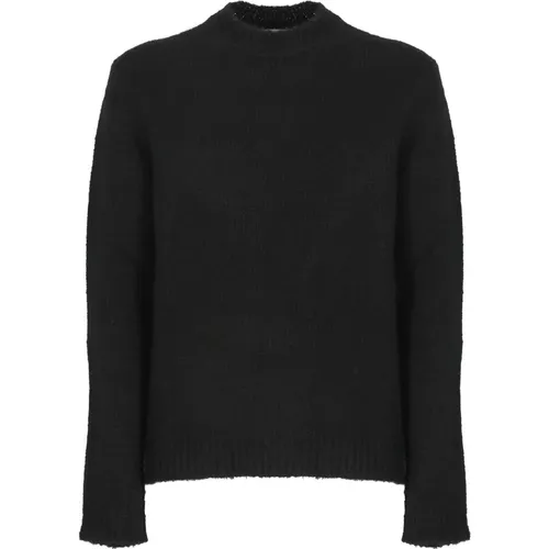 Schwarzer Alpaka Crewneck Pullover - Jil Sander - Modalova