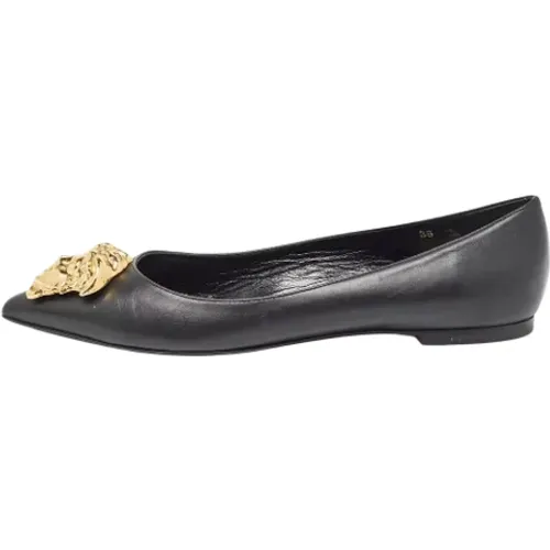 Pre-owned Leather flats , female, Sizes: 5 UK - Versace Pre-owned - Modalova