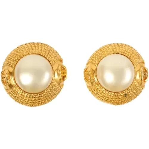 Pre-owned Metal earrings , female, Sizes: ONE SIZE - Chanel Vintage - Modalova