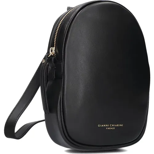 Elegante Schwarze Leder-Schultertasche - Gianni Chiarini - Modalova