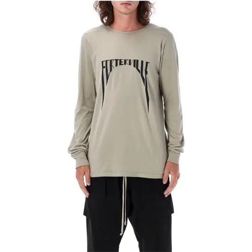 Perlen Crew Neck Baumwoll T-Shirt , Herren, Größe: L - Rick Owens - Modalova