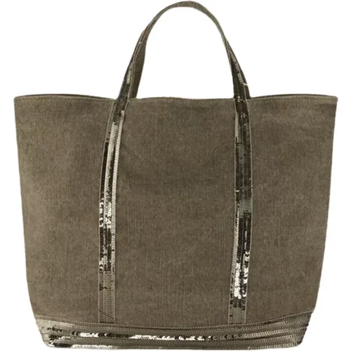 Sequin Linen Shopper Bag , female, Sizes: ONE SIZE - Vanessa Bruno - Modalova