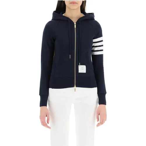 Iconic 4-Bar Baumwoll-Zip-Hoodie - Thom Browne - Modalova