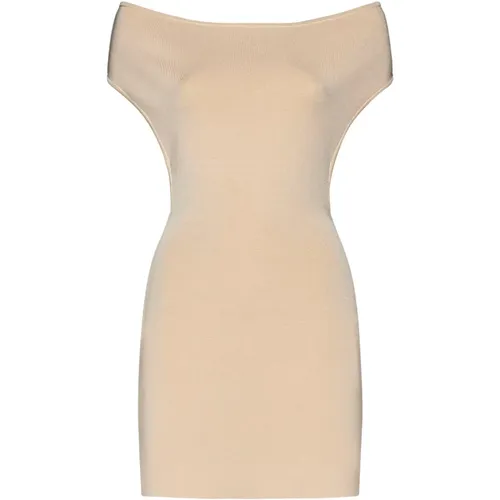 Gelbes Off-Shoulder Kleid , Damen, Größe: S - Jacquemus - Modalova