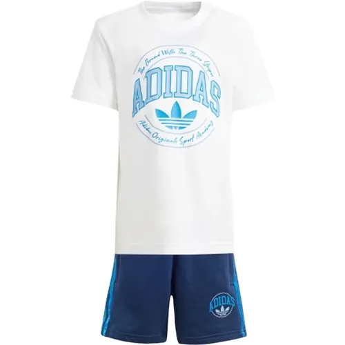 Weiß Blau Kinderoutfit Logo Druck - adidas Originals - Modalova
