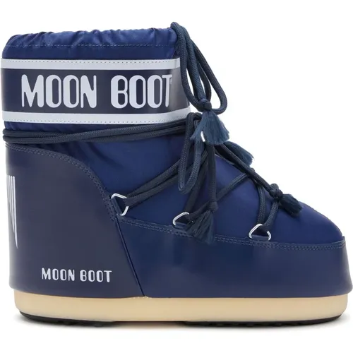 Blaue Icon Low Nylon Stiefel , Herren, Größe: 36 EU - moon boot - Modalova