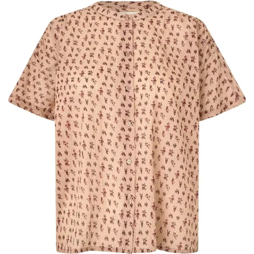Soft Shirt Blouse with Mandarin Collar , female, Sizes: 2XL, M, XL, S, L - Lollys Laundry - Modalova