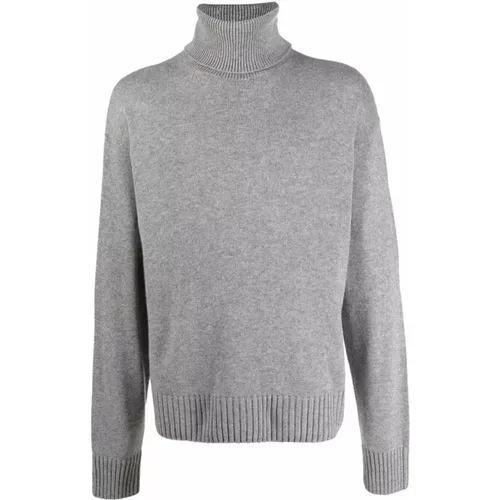 Basic Knit Turtleneck Sweater , male, Sizes: S - Off White - Modalova