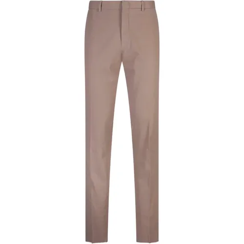 Slim Fit Grey Cotton Trousers , male, Sizes: M, XL, 2XL, L - Ermenegildo Zegna - Modalova