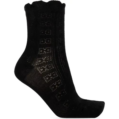 Gerüschte Socken , Damen, Größe: Xs/S - Ganni - Modalova