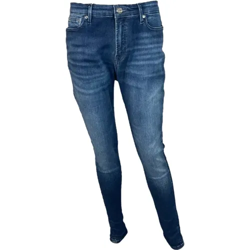 High Skinny Fit Stretch Jeans Dark , female, Sizes: W27 L32, W29 L30, W30 L32 - Denham - Modalova