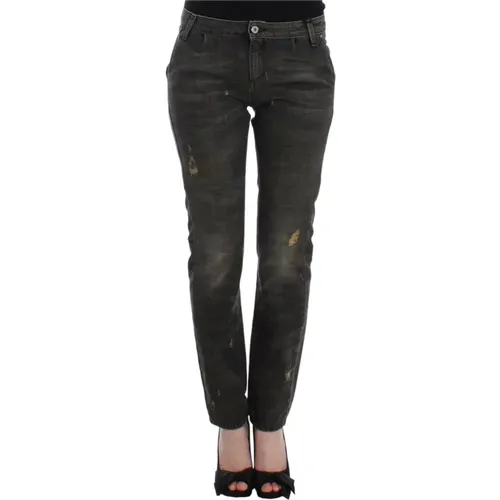 Graue Straight Leg Distressed Jeans - Costume National - Modalova