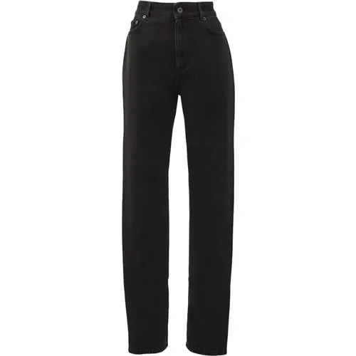 Schwarze Jeans mit hohem Bund , Damen, Größe: W27 - Burberry - Modalova