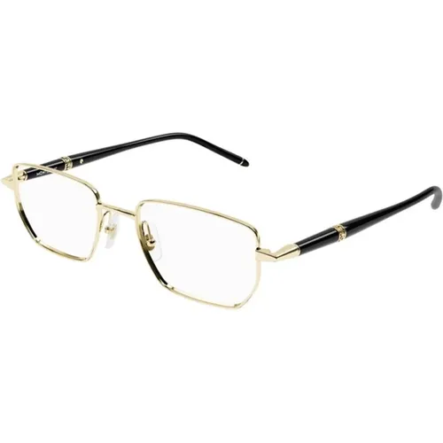 Gold Frame Eyeglasses , female, Sizes: 54 MM - Montblanc - Modalova