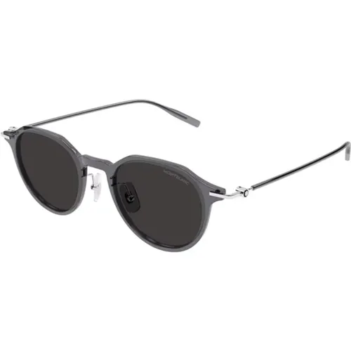 Graue Sonnenbrille mit grauen Gläsern - Montblanc - Modalova