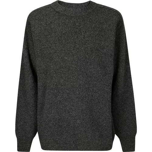 Felted Wool Crewneck Sweater , male, Sizes: S, L, M - Gr10K - Modalova