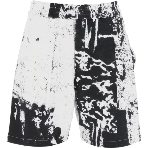 Fold Print Sweat Shorts - alexander mcqueen - Modalova