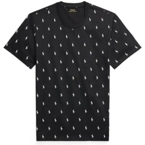 Allover-Print Pyjama T-Shirt , Herren, Größe: XL - Ralph Lauren - Modalova