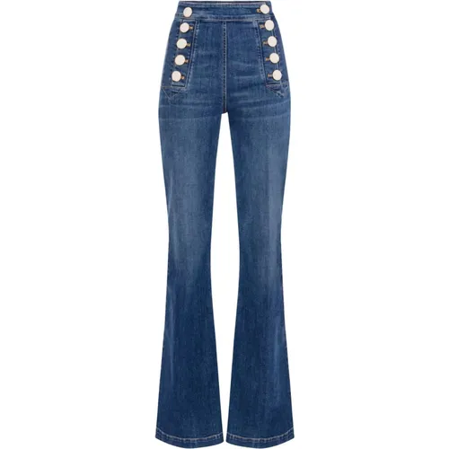 Vintage Blaue Palazzo Jeans , Damen, Größe: W31 - Elisabetta Franchi - Modalova