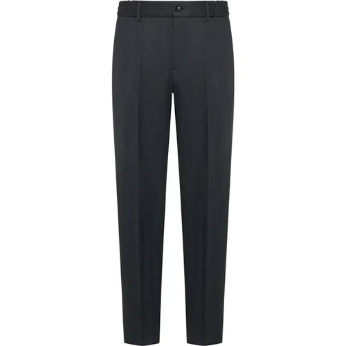 Charcoal Grey Wool Trousers , male, Sizes: XL, 2XL, L - Tagliatore - Modalova