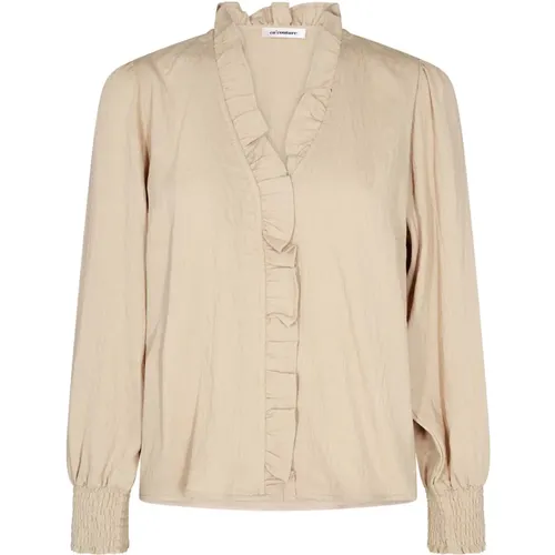 Feminine Frill Shirt Blouse , female, Sizes: L, XS, XL, M, S - Co'Couture - Modalova