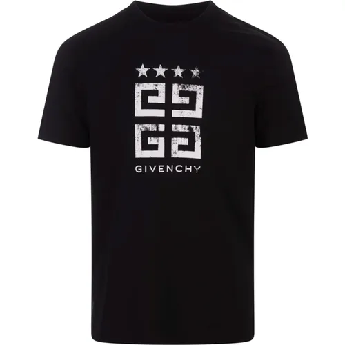 T-shirt with 4G Stars , male, Sizes: L, M - Givenchy - Modalova