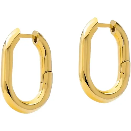 Elegant Gold Hoop Earrings , female, Sizes: ONE SIZE - Federica Tosi - Modalova