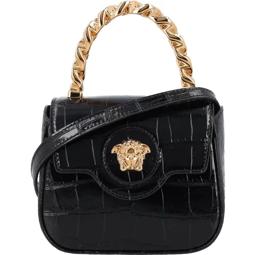 Crocco Mini Top Handle Bag , female, Sizes: ONE SIZE - Versace - Modalova