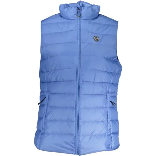 Hellblaue ärmellose Jacke mit Taschen , Damen, Größe: M - North Sails - Modalova