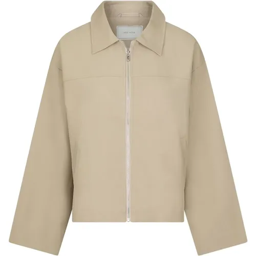 Stilvolle Titan Jacke - Sand , Damen, Größe: M - NEO NOIR - Modalova