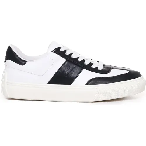 Italian Leather Lace-Up Sneakers /Black , male, Sizes: 7 UK, 8 UK, 6 UK, 9 UK, 6 1/2 UK, 7 1/2 UK, 9 1/2 UK, 8 1/2 UK, 10 UK, 11 UK - TOD'S - Modalova