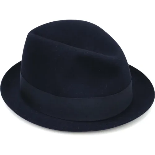 Blauer kleiner Randhut , Damen, Größe: 60 CM - Borsalino - Modalova