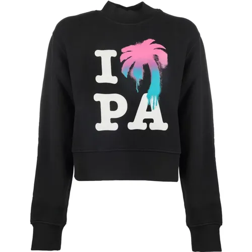 Cropped Sweatshirt , female, Sizes: M, S, XS - Palm Angels - Modalova
