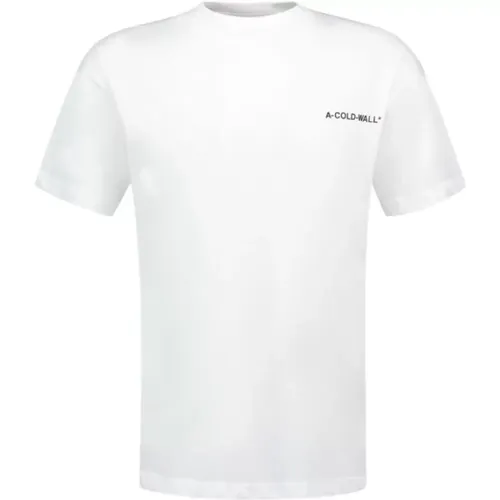 Weißes Baumwoll-Logo T-Shirt , Herren, Größe: S - A-Cold-Wall - Modalova