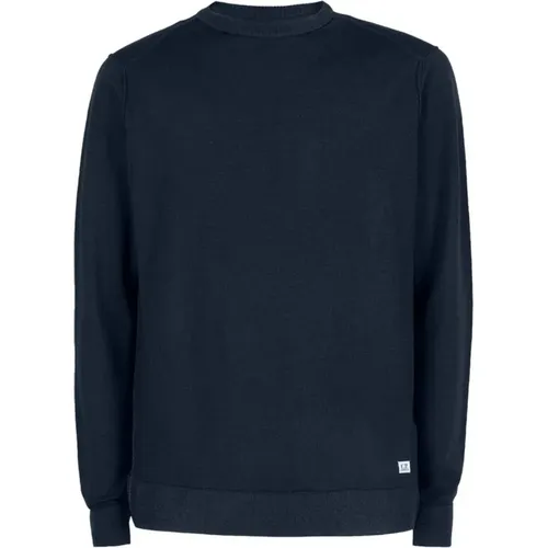 Navy Merino Wool Round Neck Jersey , male, Sizes: 2XL - C.P. Company - Modalova