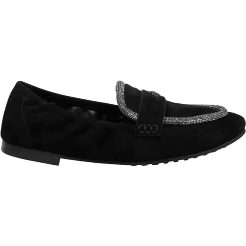 Kristall-Ballett-Loafer in Perfektem Schwarz , Damen, Größe: 40 EU - TORY BURCH - Modalova