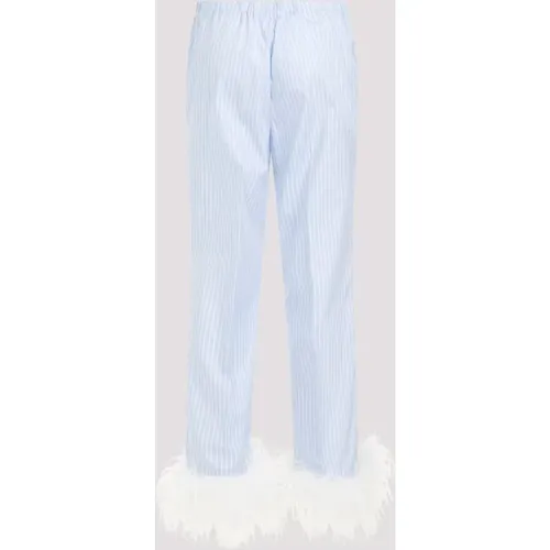 Striped Cotton Pants , female, Sizes: S, XS, 2XS - Miu Miu - Modalova