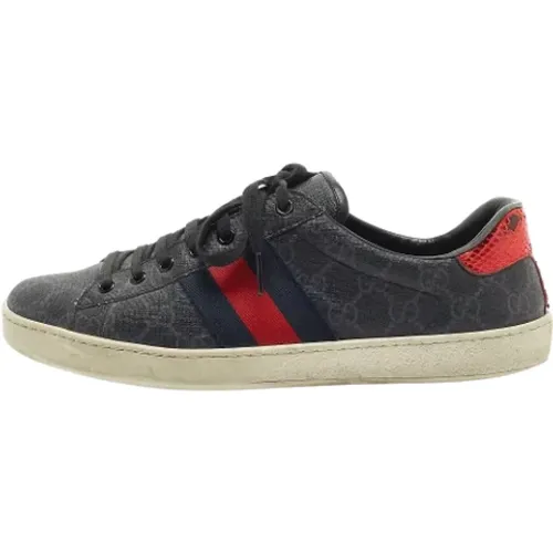 Pre-owned Coated canvas sneakers , female, Sizes: 9 UK - Gucci Vintage - Modalova