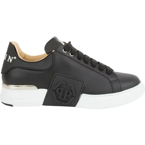 Hexagon Leather Sneakers Phantom Kick$ , male, Sizes: 10 UK - Philipp Plein - Modalova