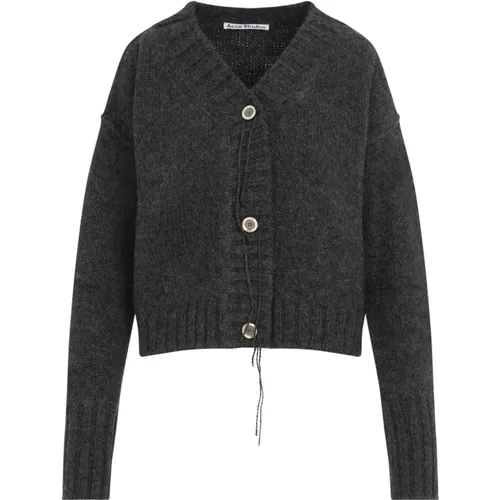 Anthrazitgrauer Cardigan , Damen, Größe: S - Acne Studios - Modalova